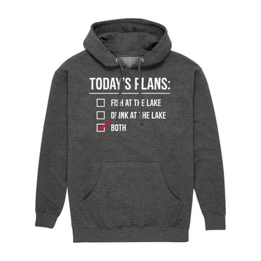 Instant Message - Todays Lake Plans - Men's Pullover Hooded Fleece Sweatshirt