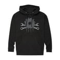 thumbnail image 1 of Instant Message - Tool Skull And Crossbones - Men's Pullover Hooded Fleece Sweatshirt, 1 of 5
