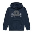 thumbnail image 1 of Instant Message - Tool Skull And Crossbones - Men's Pullover Hooded Fleece Sweatshirt, 1 of 5
