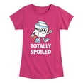 thumbnail image 1 of Instant Message - Totally Spoiled - Toddler And Youth Girls Short Sleeve Graphic T-Shirt, 1 of 6