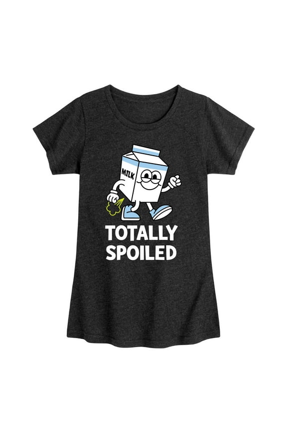 - Totally Spoiled - Toddler And Youth Girls Short Sleeve Graphic T-Shirt