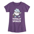 thumbnail image 1 of Instant Message - Totally Spoiled - Toddler And Youth Girls Short Sleeve Graphic T-Shirt, 1 of 6