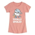 thumbnail image 1 of Instant Message - Totally Spoiled - Toddler And Youth Girls Short Sleeve Graphic T-Shirt, 1 of 7