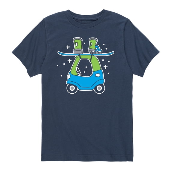 Instant Message - Toy Car With Snowboard - Youth & Toddler Short Sleeve T-Shirt