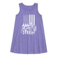 thumbnail image 1 of Instant Message - Tractor American Flag - Toddler & Youth Girls A-line Dress, 1 of 1
