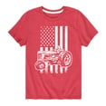 thumbnail image 1 of Instant Message - Tractor American Flag - Toddler & Youth Short Sleeve Graphic T-Shirt, 1 of 6
