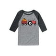 thumbnail image 1 of Instant Message - Tractor And Pumpkins - Youth Raglan, 1 of 5