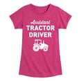 thumbnail image 1 of Instant Message - Tractor Driver Assistant - Toddler & Youth Girls Short Sleeve Graphic T-Shirt, 1 of 6