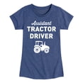 thumbnail image 1 of Instant Message - Tractor Driver Assistant - Toddler & Youth Girls Short Sleeve Graphic T-Shirt, 1 of 6
