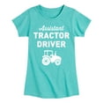 thumbnail image 1 of Instant Message - Tractor Driver Assistant - Toddler & Youth Girls Short Sleeve Graphic T-Shirt, 1 of 6