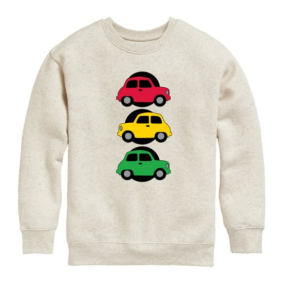 Instant Message - Traffic Light Cars - Toddler & Youth Crewneck Fleece Sweatshirt
