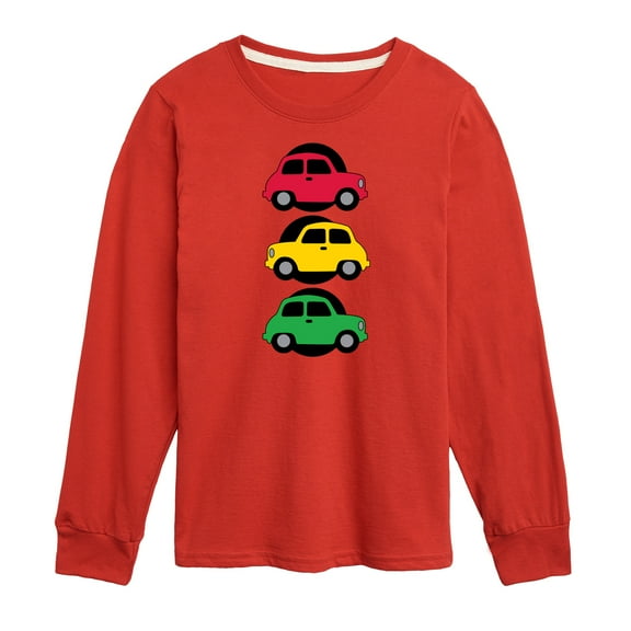 Instant Message - Traffic Light Cars - Toddler & Youth Long Sleeve Graphic T-Shirt