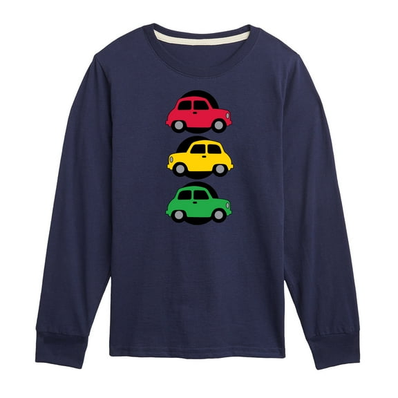 Instant Message - Traffic Light Cars - Toddler & Youth Long Sleeve Graphic T-Shirt