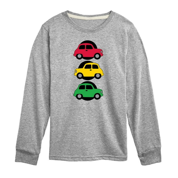 Instant Message - Traffic Light Cars - Toddler & Youth Long Sleeve Graphic T-Shirt