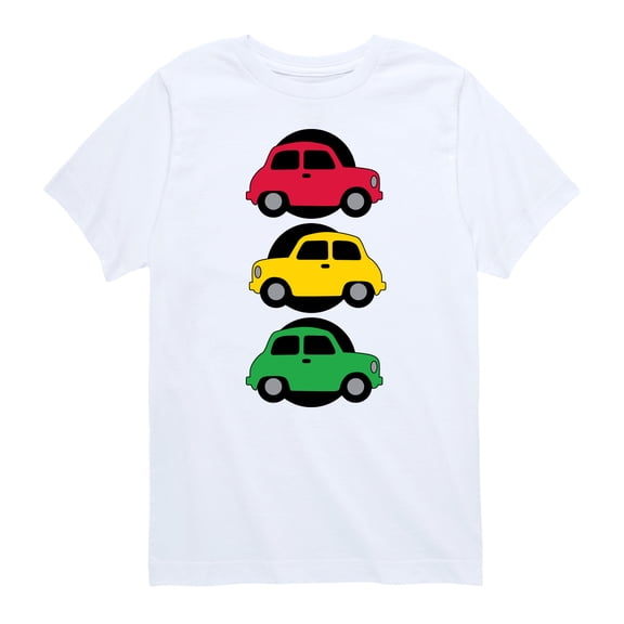 Instant Message - Traffic Light Cars - Toddler & Youth Short Sleeve Graphic T-Shirt