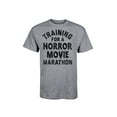 thumbnail image 1 of Instant Message - Training For A Horror Movie Marathon - Men's Short Sleeve Graphic T-Shirt, 1 of 5