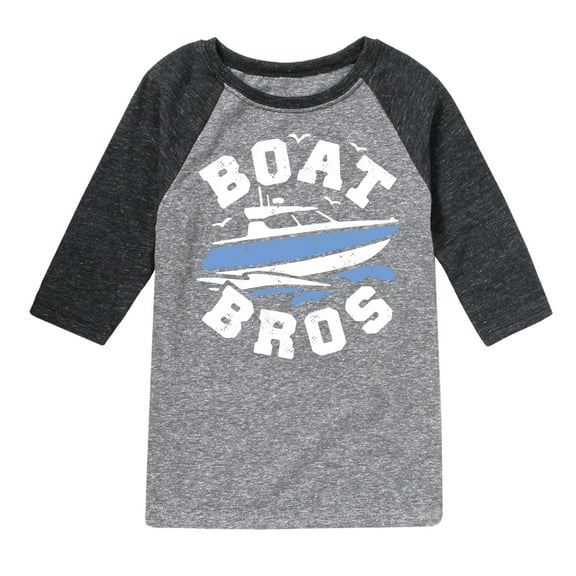 Instant Message - Transportation - Boat Bros - Toddler & Youth Raglan Graphic T-Shirt