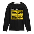 thumbnail image 1 of Instant Message - Transportation - Caution Construction Zone - Toddler & Youth Long Sleeve Graphic T-Shirt, 1 of 6