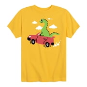 Instant Message - Transportation - Dino In A Flying Car - Toddler & Youth Short Sleeve T-Shirt