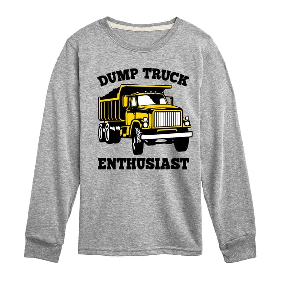Instant Message - Transportation - Dump Truck Enthusiast - Toddler & Youth Long Sleeve Graphic T-Shirt