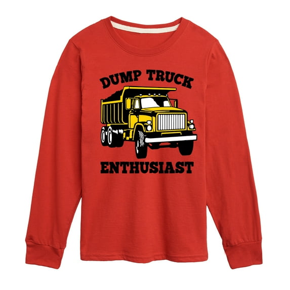 Instant Message - Transportation - Dump Truck Enthusiast - Toddler & Youth Long Sleeve Graphic T-Shirt