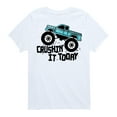thumbnail image 1 of Instant Message - Transportation - Monster Truck Crushin' It Today - Toddler & Youth Short Sleeve T-Shirt, 1 of 6