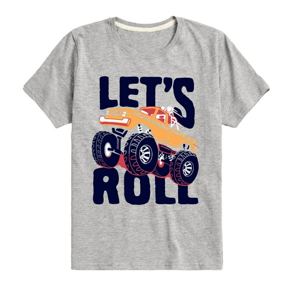 Instant Message - Transportation - Monster Truck Let's Roll - Toddler & Youth Short Sleeve T-Shirt