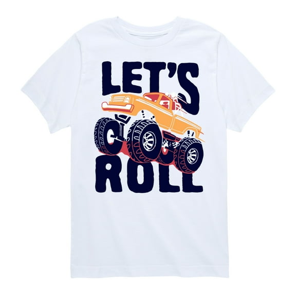 Instant Message - Transportation - Monster Truck Let's Roll - Toddler & Youth Short Sleeve T-Shirt