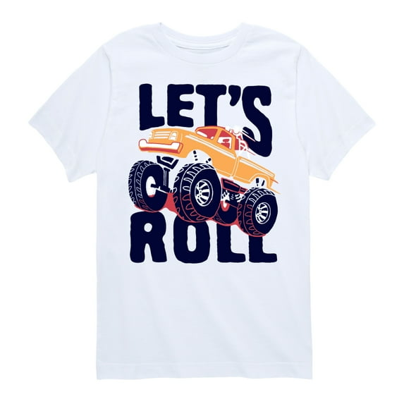 Instant Message - Transportation - Monster Truck Let's Roll - Toddler & Youth Short Sleeve T-Shirt