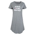 thumbnail image 1 of Instant Message - Travel Is My Therapy - Women's Any Way Dress, 1 of 7