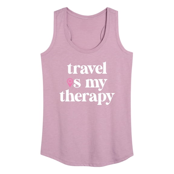 Instant Message - Travel Is My Therapy - Women's Racerback Tank Top