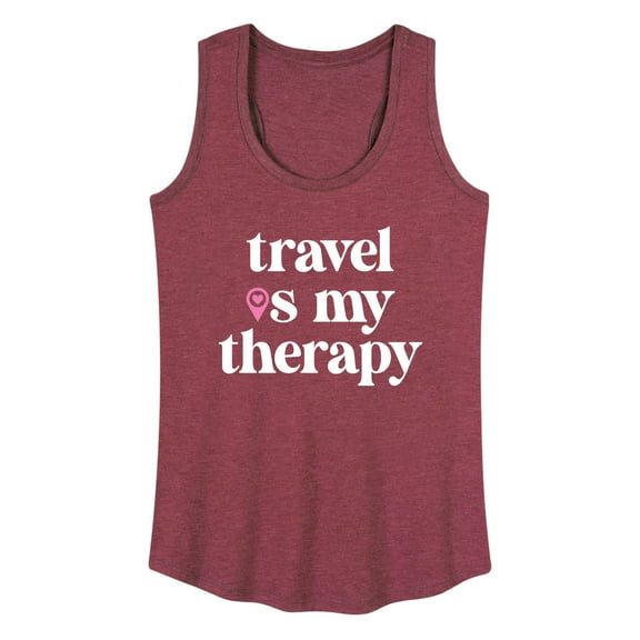 Instant Message - Travel Is My Therapy - Women's Racerback Tank Top