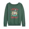 thumbnail image 1 of Instant Message - Treat Yo Elf Christmas - Women's Lightweight French Terry Long Sleeve Shirt, 1 of 6