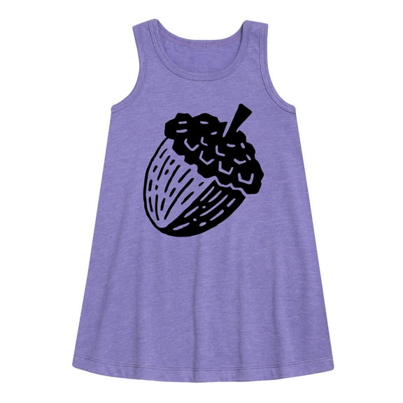 Instant Message - Tree And Acorn - Toddler & Youth Girls A-line Dress