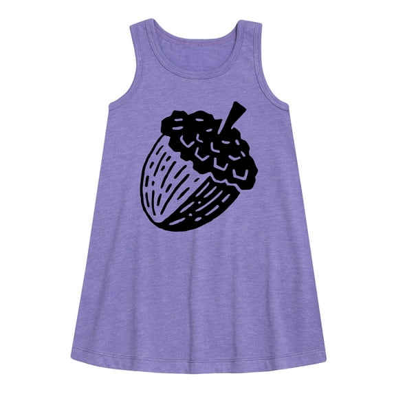 Instant Message - Tree And Acorn - Toddler & Youth Girls A-line Dress