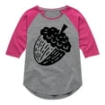 thumbnail image 1 of Instant Message - Tree And Acorn - Toddler & Youth Girls Raglan Graphic T-Shirt, 1 of 6