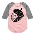 thumbnail image 1 of Instant Message - Tree And Acorn - Toddler & Youth Girls Raglan Graphic T-Shirt, 1 of 5