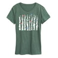 thumbnail image 1 of Instant Message - Trees And Birds - Women's Short Sleeve Graphic T-Shirt, 1 of 6