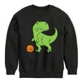 thumbnail image 1 of Instant Message - Trex Basketball - Toddler & Youth Crewneck Fleece Sweatshirt, 1 of 6