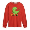 thumbnail image 1 of Instant Message - Trex Basketball - Toddler & Youth Long Sleeve Graphic T-Shirt, 1 of 6