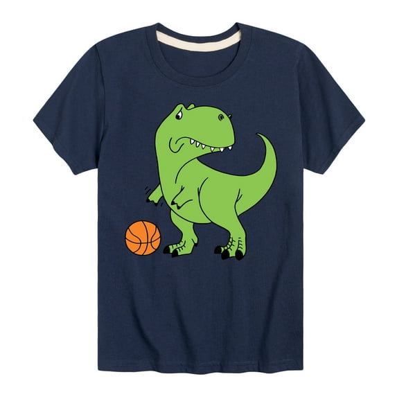 Instant Message - Trex Basketball - Toddler & Youth Short Sleeve Graphic T-Shirt