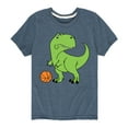 thumbnail image 1 of Instant Message - Trex Basketball - Toddler & Youth Short Sleeve Graphic T-Shirt, 1 of 6