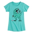 thumbnail image 1 of Instant Message - Trex Ice Cream - Toddler & Youth Girls Short Sleeve Graphic T-Shirt, 1 of 6