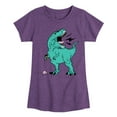 thumbnail image 1 of Instant Message - Trex Ice Cream - Toddler & Youth Girls Short Sleeve Graphic T-Shirt, 1 of 6