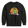 thumbnail image 1 of Instant Message - Trex Motorcycle - Toddler & Youth Crewneck Fleece Sweatshirt, 1 of 6