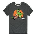 thumbnail image 1 of Instant Message - Trex Motorcycle - Toddler & Youth Short Sleeve Graphic T-Shirt, 1 of 6