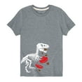 thumbnail image 1 of Instant Message - Trex Valentine's Side Hit - Youth Short Sleeve Tee, 1 of 6