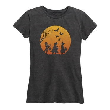 Instant Message - Trick Or Treat Scene - Women's Short Sleeve Graphic T-Shirt