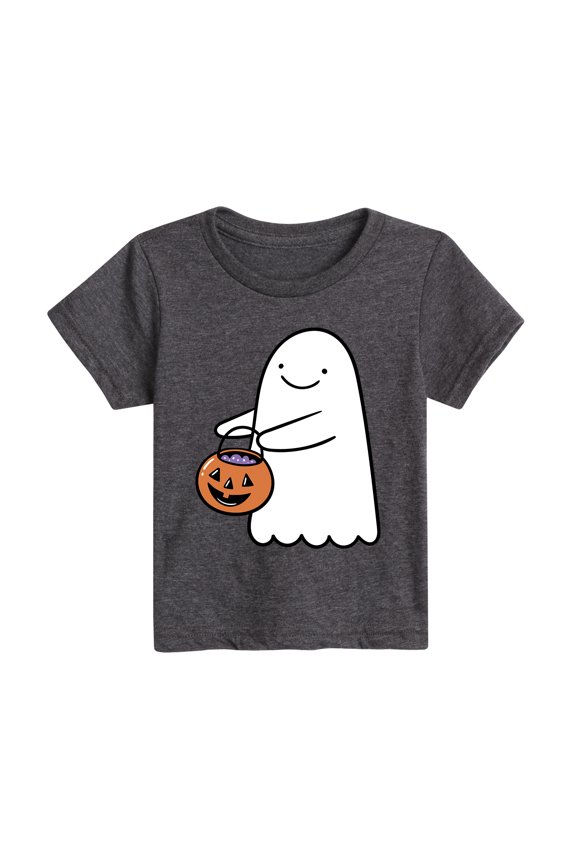 - Trick Or Treating Ghost - Toddler Short Sleeve Tee