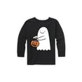 thumbnail image 1 of Instant Message - Trick Or Treating Ghost - Youth Long Sleeve Tee, 1 of 5